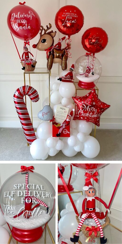 03 christmas backdrop balloons