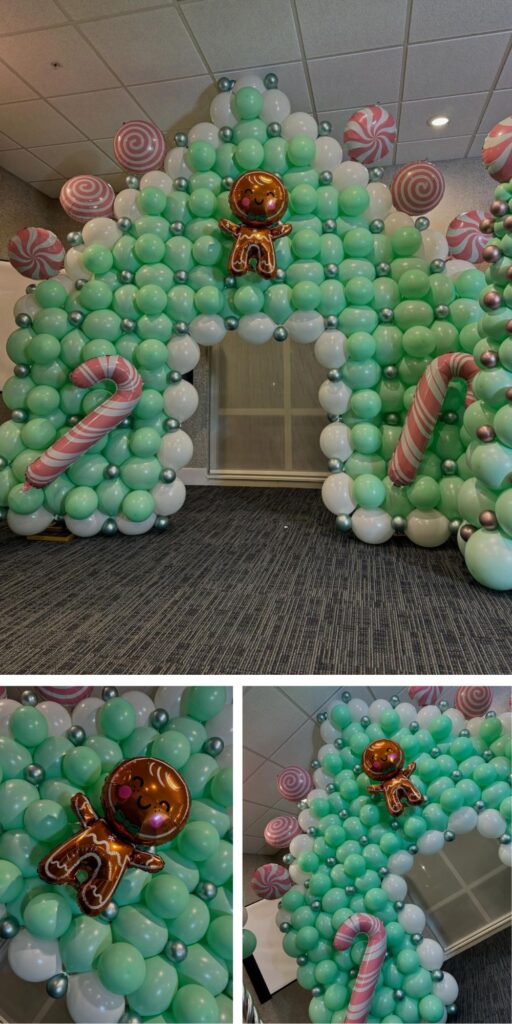 04 christmas backdrop balloons