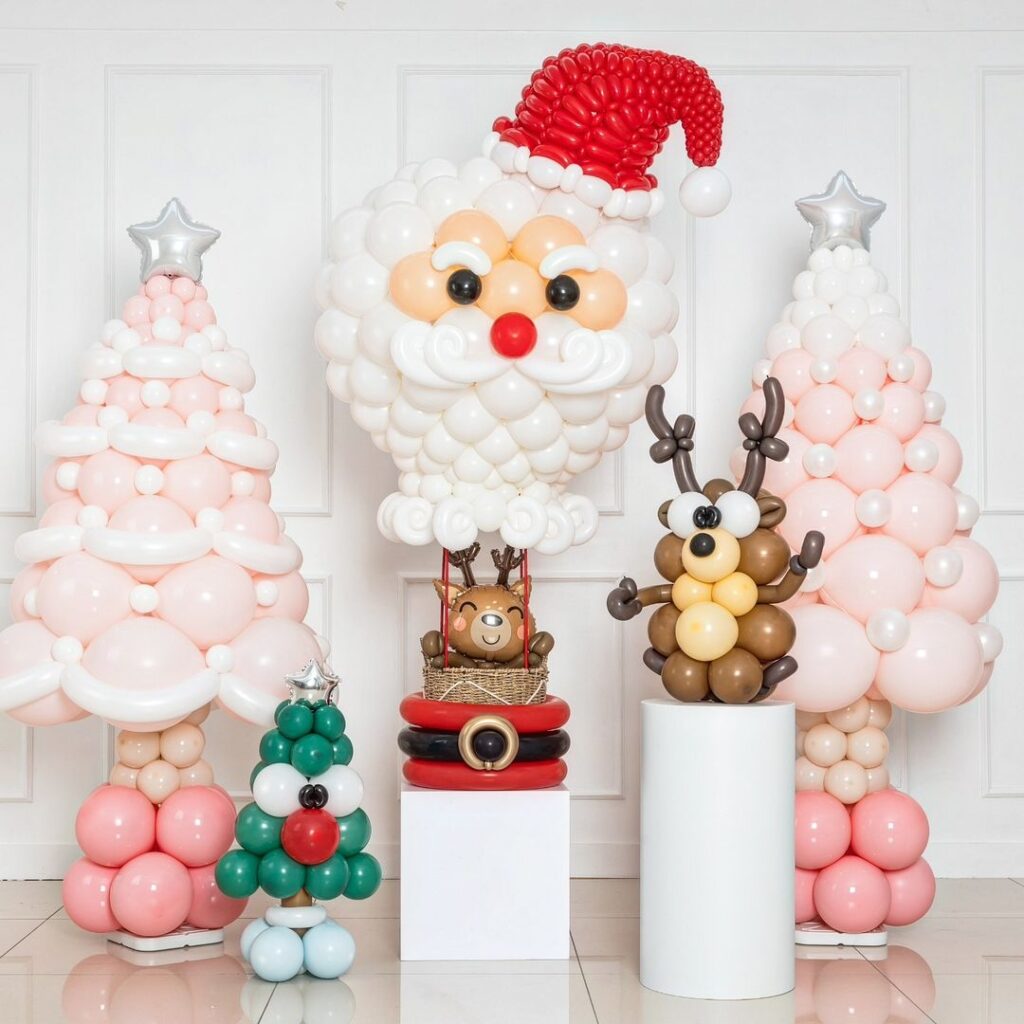 11 christmas backdrop balloons