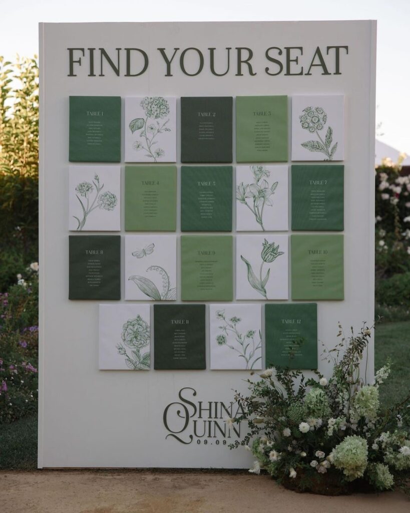 16 seating chart wedding ideas