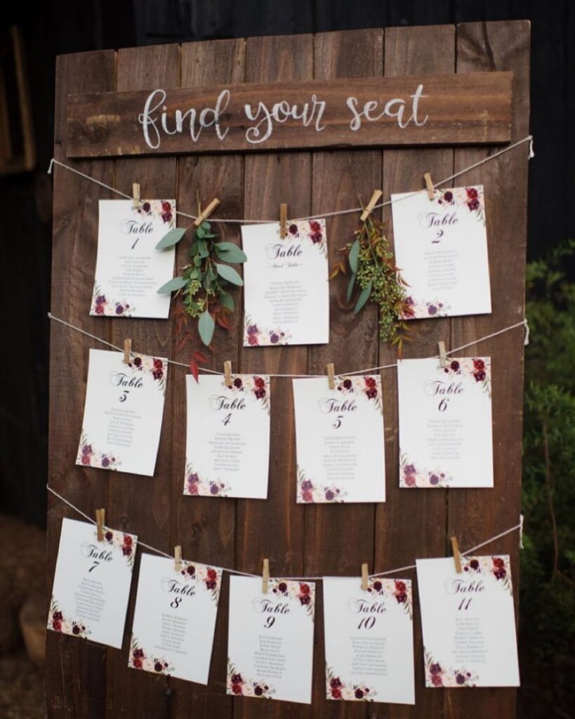 24 seating chart wedding ideas